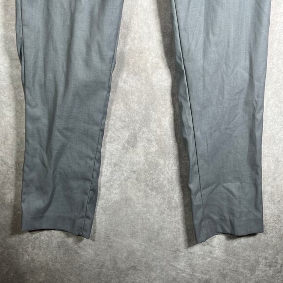 Inserch Super‎ 120s Fratelli Dress Pants Mens 34X32 Gray Flat Front Straight Leg - Picture 3 of 9